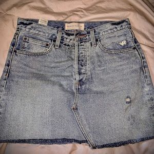 light wash denim skirt, from Aritzia!